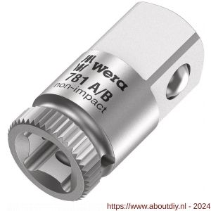 Wera 781 A 1/4 inch dopsleutel adapter 781 A/B 3/8 inch x 25.2 mm x 1/4 inch - A227403704 - afbeelding 2