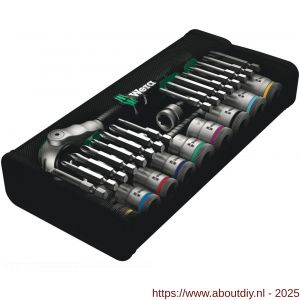 Wera 8100 ZB 9 Zyklop Speed dopsleutel ratelset 3/8 inch aandrijving inch maten 29 delig - A227400421 - afbeelding 2