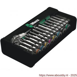 Wera 8100 SA 6 Zyklop Speed dopsleutel ratelset 1/4 inch aandrijving metrisch 26 delig - A227400410 - afbeelding 2