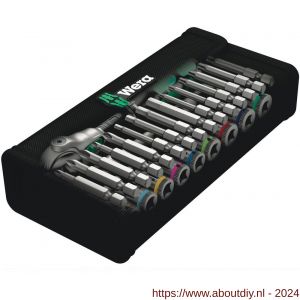 Wera 8100 SA 9 Zyklop Speed dopsleutel ratelset 1/4 inch aandrijving inch maten 28 delig - A227400413 - afbeelding 2