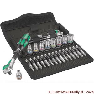 Wera 8100 SA 9 Zyklop Speed dopsleutel ratelset 1/4 inch aandrijving inch maten 28 delig - A227400413 - afbeelding 1