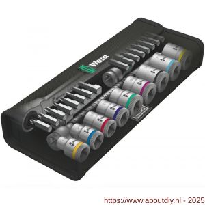 Wera 8100 ZB 11 Zyklop Metal dopsleutel ratelset omschakelpal 3/8 inch aandrijving inch maten 29 delig - A227400423 - afbeelding 2