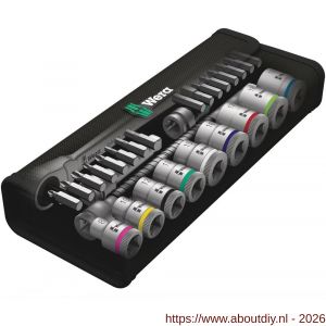 Wera 8100 ZB 7 Zyklop Metal dopsleutel ratelset doorsteekvierkant 3/8 inch aandrijving metrisch, 29 delig - A227400419 - afbeelding 2