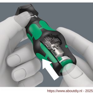 Wera Kraftform Kompakt Turbo Imperial 1 handhouder en wisselklingen set 19 delig - A227401710 - afbeelding 4