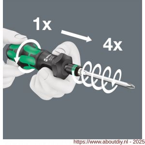 Wera Kraftform Kompakt Turbo Imperial 1 handhouder en wisselklingen set 19 delig - A227401710 - afbeelding 3
