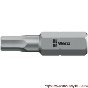 Wera 840/1 Z zeskant bit Hex-Plus inbus 1/8 inch x 25 mm - A227403116 - afbeelding 1