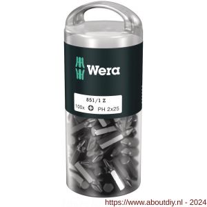 Wera 851/1 Z DIY 100 bit Phillips PH 2x25 mm 100 delig - A227402446 - afbeelding 1