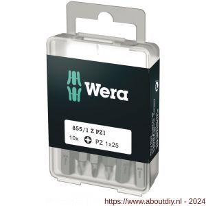 Wera 855/1 Z DIY bit Pozidriv PZ 1x25 mm 10 delig - A227402435 - afbeelding 1