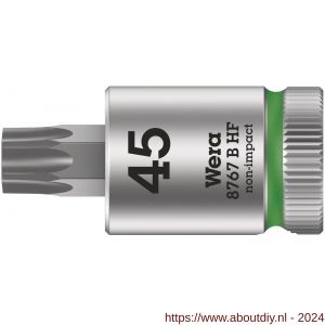 Wera 8767 B HF Torx Zyklop bitdop met 3/8 inch aandrijving vasthoudfunctie TX 45x38.5 mm - A227400100 - afbeelding 1