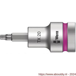 Wera 8767 C HF Torx Zyklop bitdop met 1/2 inch aandrijving vasthoudfunctie TX 20x60 mm - A227400367 - afbeelding 1