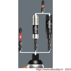 Wera 897/4 IMP Impaktor houder met spanring en magneet 1/4 inch x 75 mm - A227401770 - afbeelding 5