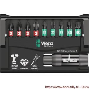 Wera Bit-Check 10 Impaktor 2 bit set 10 delig - A227401773 - afbeelding 2