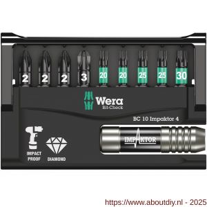 Wera Bit-Check 10 Impaktor 4 bit set 10 delig - A227401688 - afbeelding 2