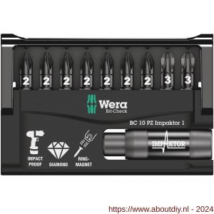 Wera Bit-Check 10 PZ Impaktor 1 10 delig - A227401775 - afbeelding 2