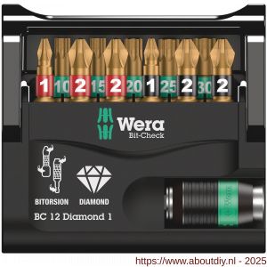 Wera Bit-Check 12 Diamond 1 bit set 12 delig - A227401690 - afbeelding 2