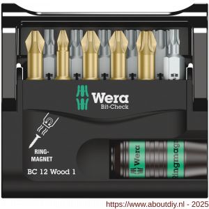 Wera Bit-Check 12 Wood 1 bit set 12 delig - A227401692 - afbeelding 2