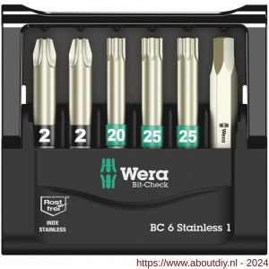 Wera Bit-Check 6 Stainless 1 ZB bit set 6 delig - A227402598 - afbeelding 2