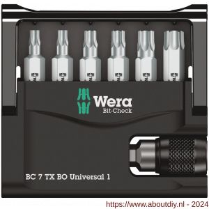 Wera Bit-Check 7 TX BO Universal 1 bit set Torx 7 delig - A227401551 - afbeelding 2