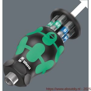 Wera Kraftform Kompakt Stubby Magazin 3 bitschroevendraaier met bitmagazijn 6 delig - A227403914 - afbeelding 4