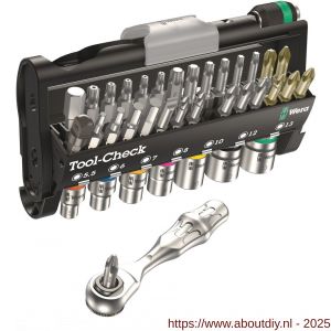 Wera Tool-Check 1 ZB ratel, bits en doppen set 38 delig - A227402458 - afbeelding 2