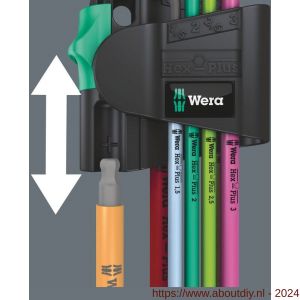 Wera 950/7 Hex-Plus Multicolour Magnet 1 stiftsleutelset metrisch BlackLaser 7 delig - A227400886 - afbeelding 6