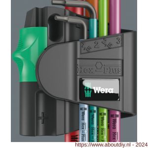 Wera 950/7 Hex-Plus Multicolour Magnet 1 stiftsleutelset metrisch BlackLaser 7 delig - A227400886 - afbeelding 5