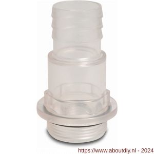 Praher kijkglas PVC-U 1.1/2 inch x 38 mm buitendraad x slangtule transparant - A51056801 - afbeelding 1
