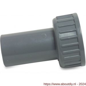 VDL 2/3 koppeling handgevormd PVC-U 63 mm x 2 1/2 inch spie x wartel binnendraad 10 bar grijs - A51052362 - afbeelding 1