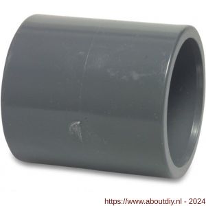 Mega Profec sok PVC-U 20 mm lijmmof 16 bar grijs KIWA - A51060639 - afbeelding 1