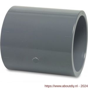 Mega Profec sok PVC-U 125 mm lijmmof 16 bar grijs - A51060631 - afbeelding 1