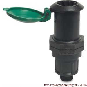 Bosta kogelafsluiter PP 1 inch buitendraad zwart-groen - A51050603 - afbeelding 1