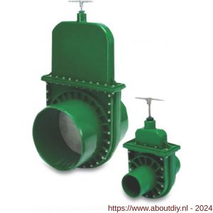 Bosta schuifafsluiter PVC-U 200 mm spie 4 bar groen - A51051366 - afbeelding 1