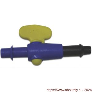 Bosta Mini plugkraan PP 5 mm slangtule 2 bar blauw/geel - A51051449 - afbeelding 1