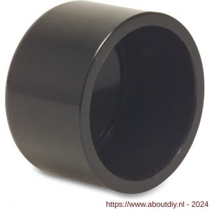 Bosta eindkap PVC-U 50 mm lijmmof 16 bar zwart - A51060487 - afbeelding 1