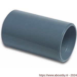 Mega Profec sok PVC-U 50 mm lijmmof 16 bar grijs - A51060647 - afbeelding 1