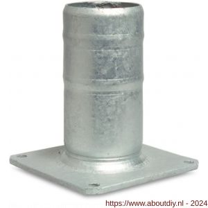 Bosta overgangsflens staal gegalvaniseerd 8 inch x 200 mm vierkantflens MZ x slangtule 20 cm - A51051293 - afbeelding 1
