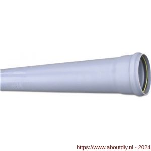 Bosta afvoerbuis PVC-U 250 mm x 4,9 mm SN2 manchet x glad grijs 5 m BENOR - A51051615 - afbeelding 1