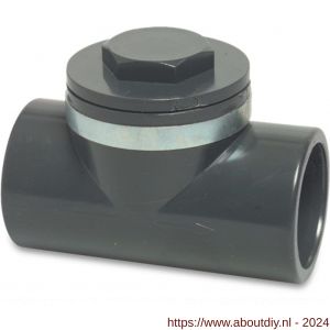 Bosta terugslagklep PVC-U 32 mm lijmmof 10 bar grijs type CARF - A51055880 - afbeelding 1