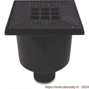 Bosta vloerput kunststof 70/75 mm spie zwart onderaansluiting - A51052104 - afbeelding 1
