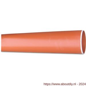 Bosta afvoerbuis PVC-U 125 mm x 3,2 mm SN4 glad roodbruin 5 m KOMO-BENOR - A51051855 - afbeelding 1