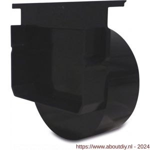 Nicoll aanzet-eindstuk PVC-U 110 mm lijm spie zwart type met stalen rooster - A51057903 - afbeelding 1
