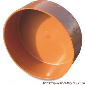 Bosta eindkap PVC-U 250 mm SN4 lijmmof roodbruin - A51060756 - afbeelding 1