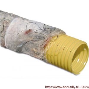 Bosta drainagebuis PVC-U 80 mm klikmof x glad geel 50 m type geperforeerd omhuld met PP450 - A51060736 - afbeelding 1