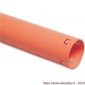 Bosta eindbuis PVC-U 80 mm klikmof rood 1 m - A51060751 - afbeelding 1