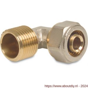 Hydro-S knie 90 graden messing 20 mm x 3/4 inch knel x buitendraad type Alu-PE-X - A51054475 - afbeelding 1
