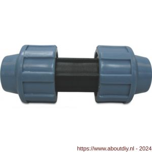 Unidelta koppeling PP 16 mm knel 16 bar zwart-blauw DVGW-KIWA-WRAS - A51058446 - afbeelding 1