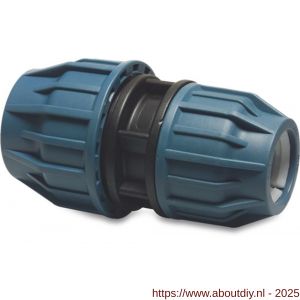 Jason verloopkoppeling PP 20 mm x 16 mm knel 16 bar zwart-blauw DVGW-KIWA-WRAS-SVGW - A51058332 - afbeelding 1