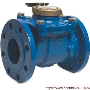 Arad watermeter droog gietijzer DN100 DIN flens 60 m3/h blauw type Woltman - A51057735 - afbeelding 1