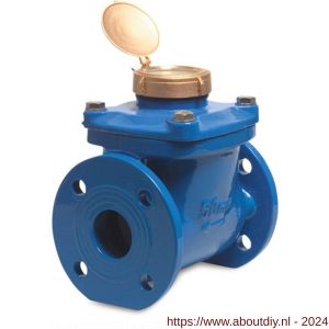 Mega Profec watermeter droog gietijzer DN80 DIN flens 40 m3/h blauw type Woltman horizontaal - A51057744 - afbeelding 1