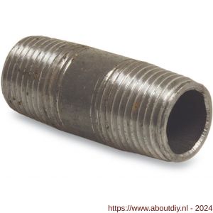 Mega nummer 23 pijpnippel staal zwart 3 inch buitendraad 102 mm type BS1387 - A51053864 - afbeelding 1